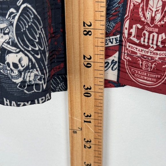 5.11 Tactical Button Shirt Men XL Blue Red Snap‎ Beer Can AOP All Over Print - Picture 10 of 10